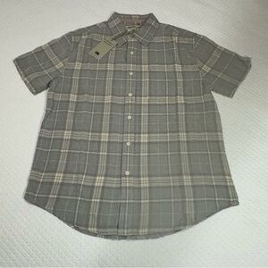 NWT The Normal Brand Men's Gray Plaid Shirt Sz M